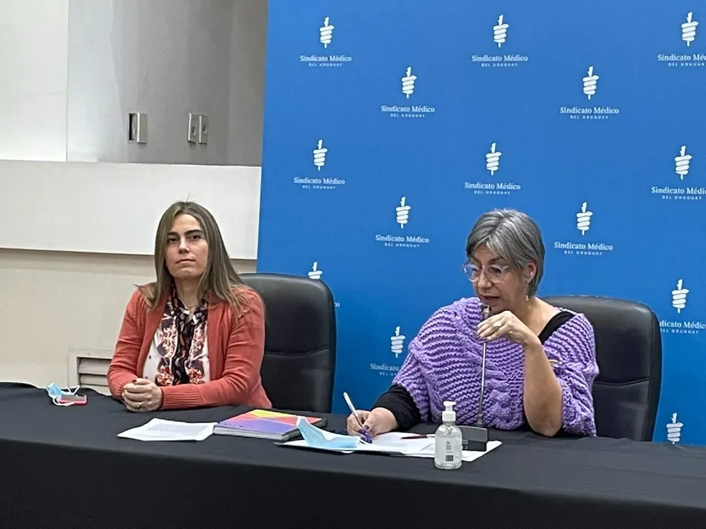 Zaida Arteta y Verónica Pérez, presidenta y vicepresidenta del Sindicato Médico del Uruguay