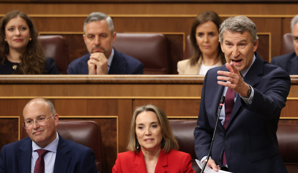 Alberto Núñez Feijóo, duro contra Sánchez en la sesión de control del Congreso.