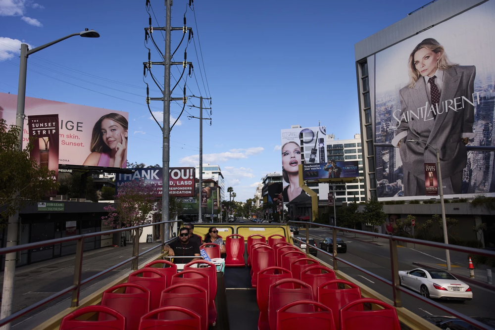 Un bus turístico en Los Ángeles