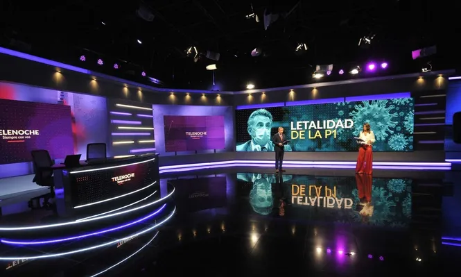 Daniel Castro y Viviana Ruggiero en el lanzamiento del nuevo formato de Telenoche