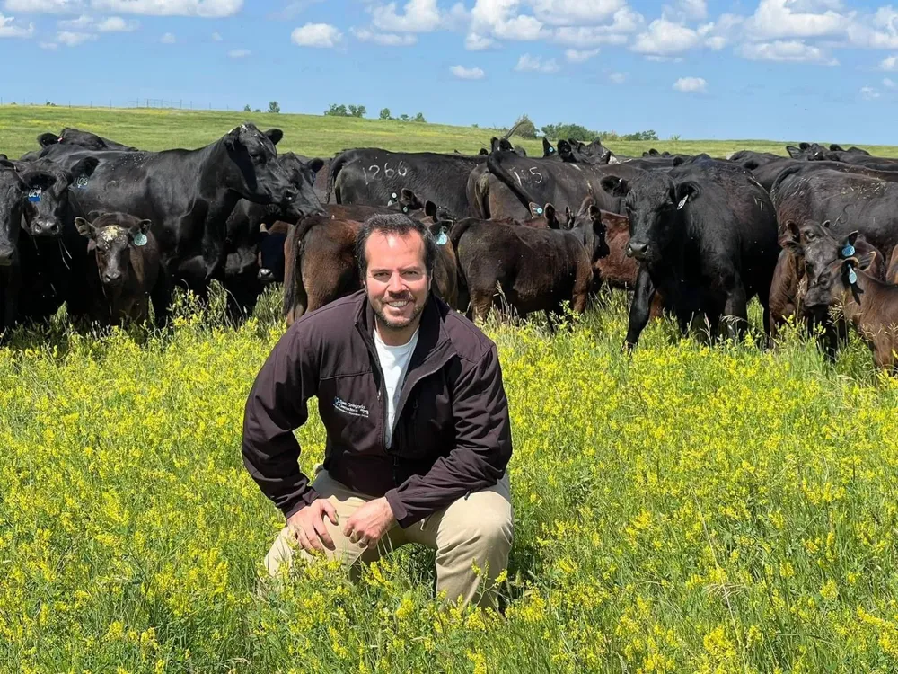 Federico durante una Gira Angus en Estados Unidos.