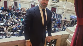 Santiago Abascal en el Congreso de la Nación en Buenos Aires.
