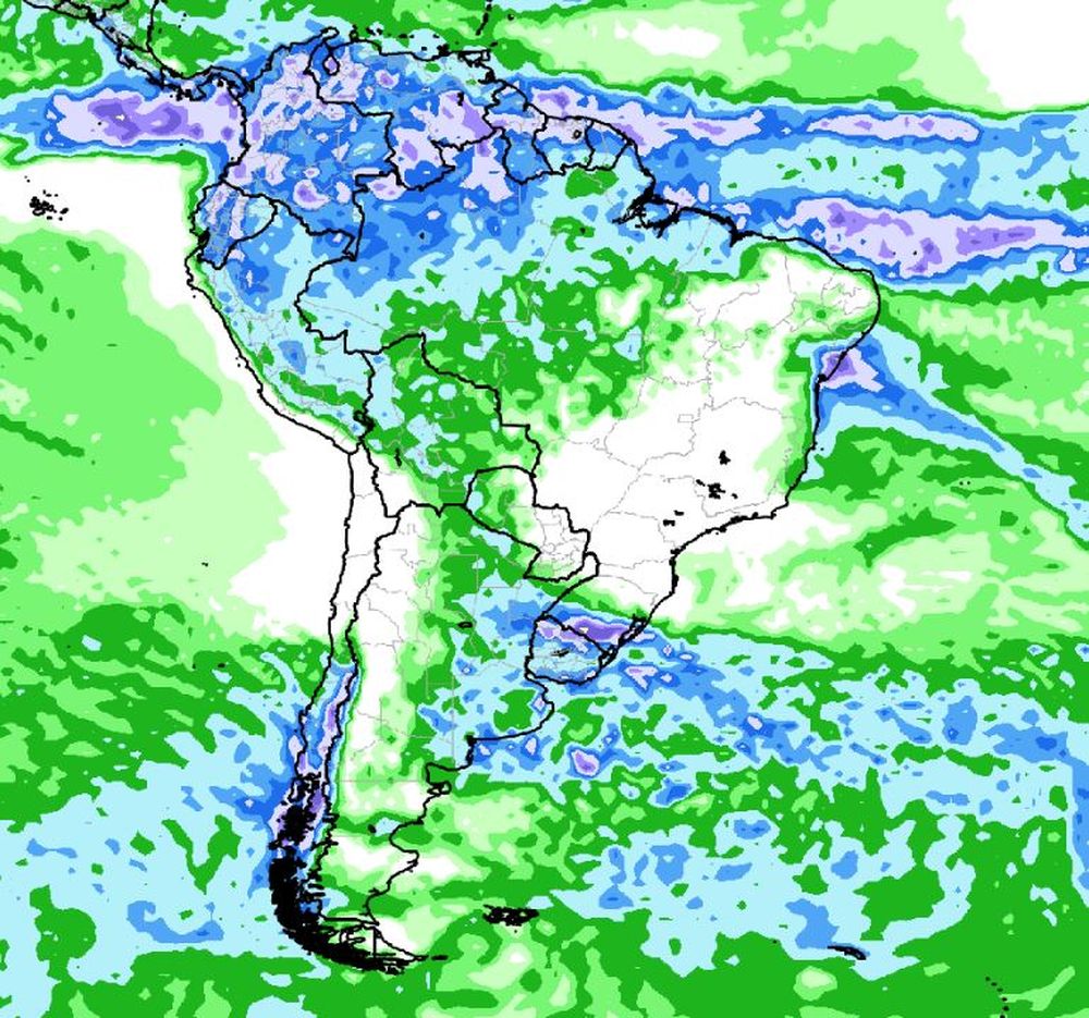 Precipitaciones para Uruguay