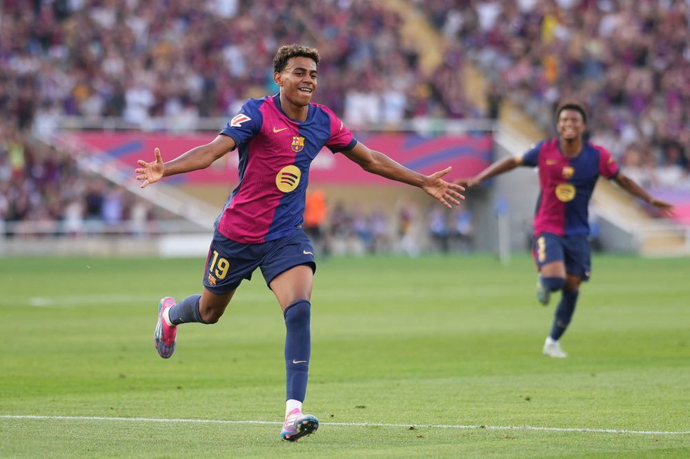 Lamine Yamal tras el partido.