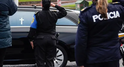 La Policía le rindió a Larrañaga diferentes homenajes a lo largo del país