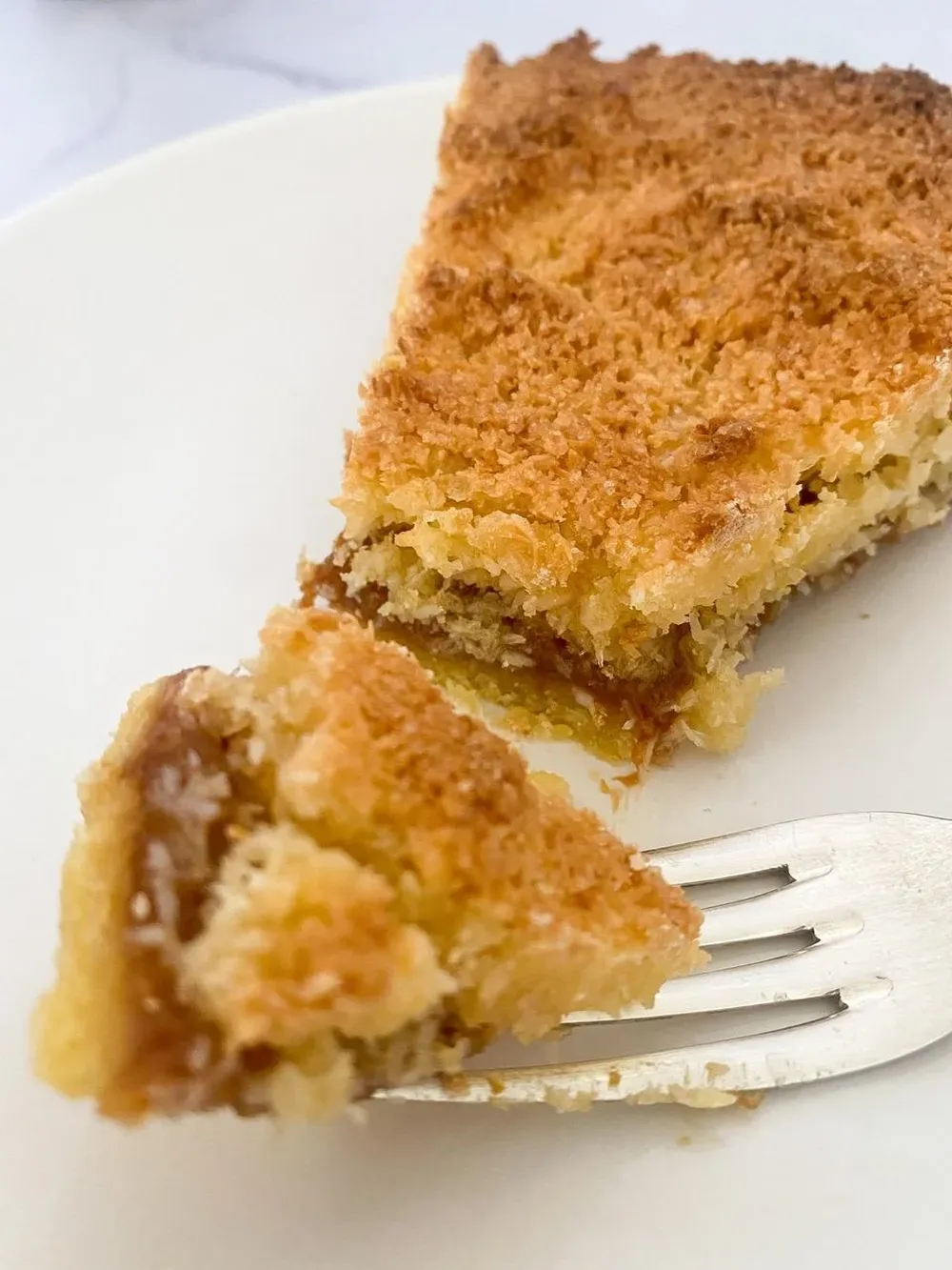 Torta de coco y dulce de leche