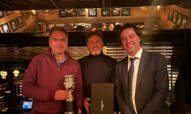 Yamandú Orsi, Alejandro Domínguez e Ignacio Alonso