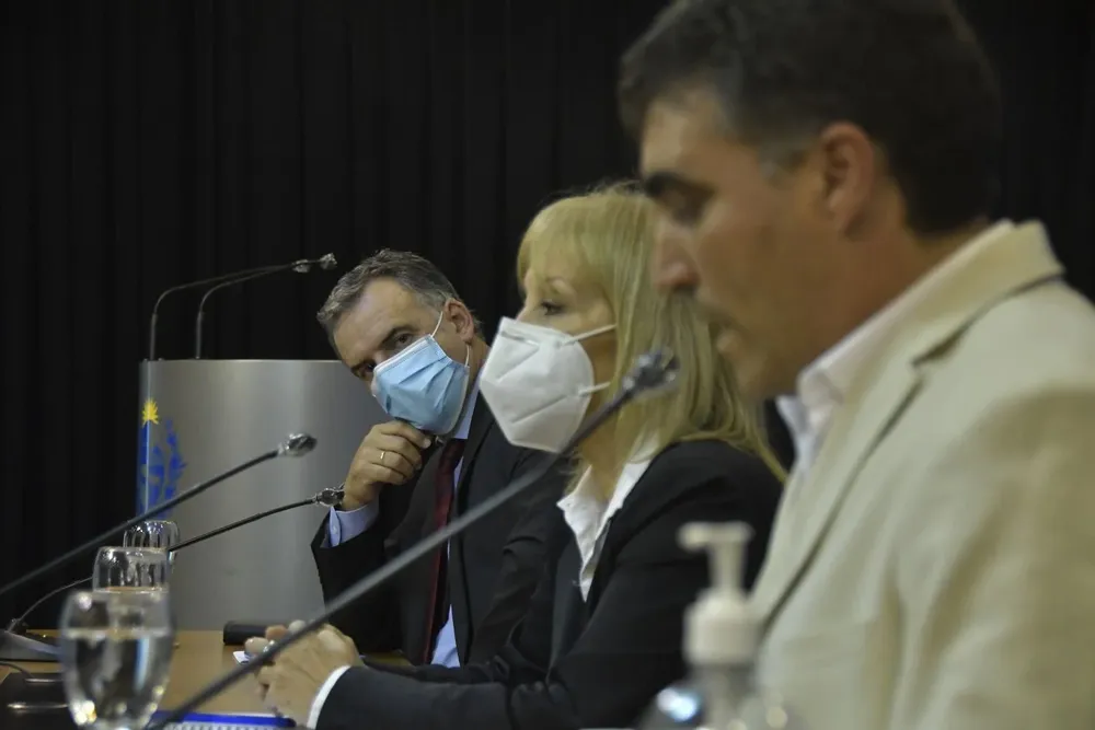 Lima, Cosse y Orsi, los tres intendentes del Frente Amplio de Salto, Montevideo y Canelones respectivamente.