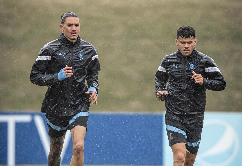 Darwin Núñez y Maxi Araújo en la selección uruguaya