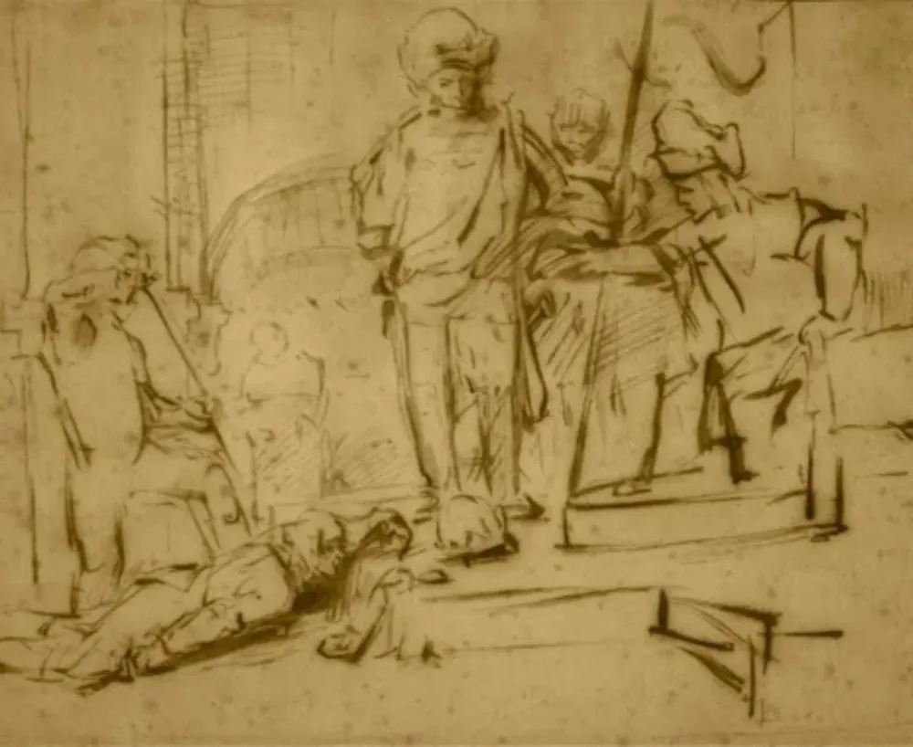 Detalle de la obra El Juicio de Rembrandt