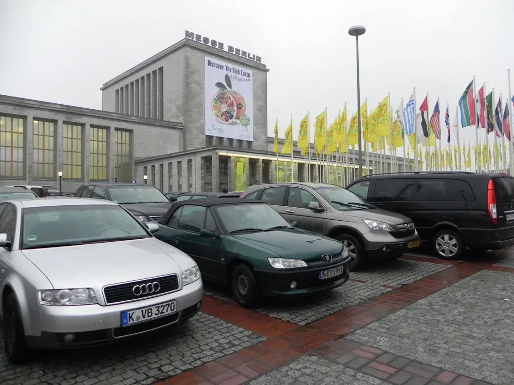 El pabellón uruguayo en la zona de acceso a la Fruit Logística