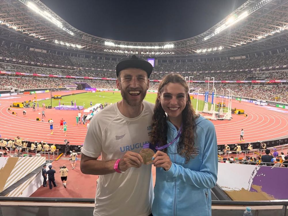 El entrenador Jack Polerecky y su atleta Julia Paternain