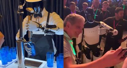 Los videos futuristas de Optimus, el robot de Tesla: juega al piedra, papel o tijera y sirve tragos