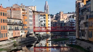 Vista del río Onyar a su paso por Girona, a 2 de febrero de 2024, en Girona, Catalunya (España).