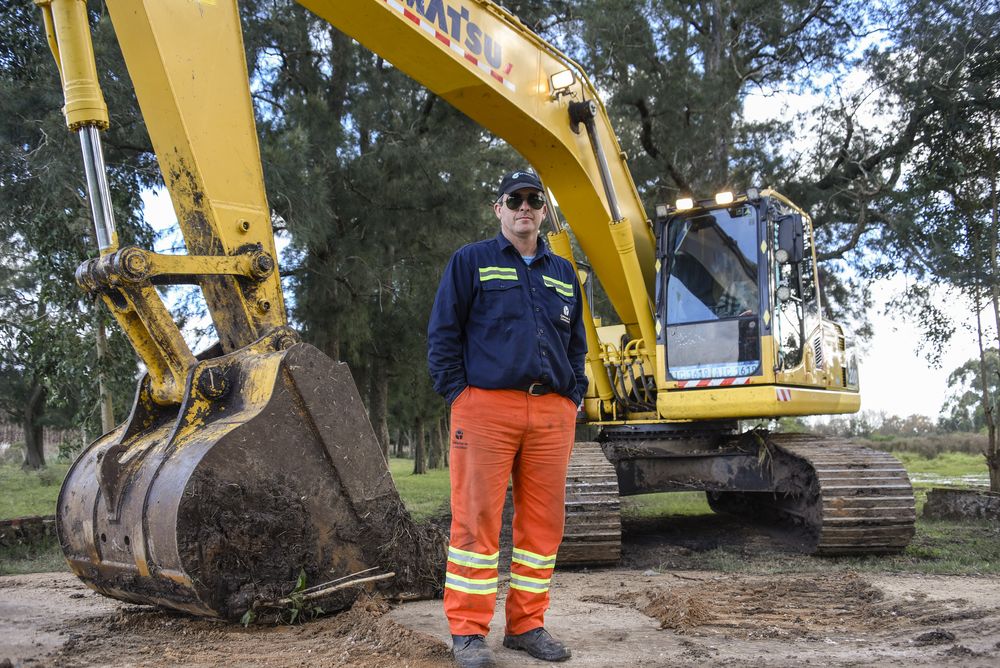 Sebastián Eirin, maquinista de la Intedencia de Canelones que dio con los restos de Amelia Sanjurjo en el Batallón 14.&nbsp;