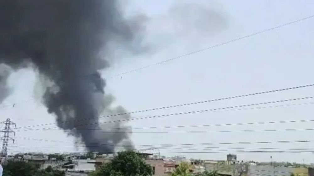 El momento del accidente del avión de Air India.