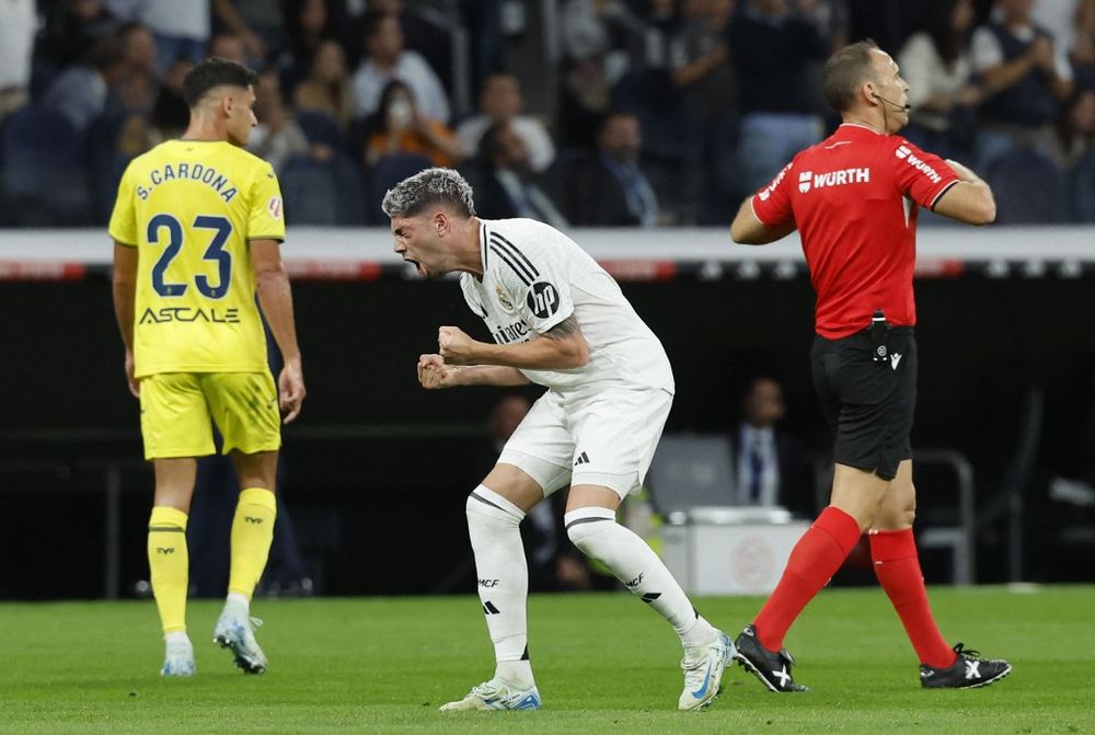 Festejo de Valverde ante Villarreal