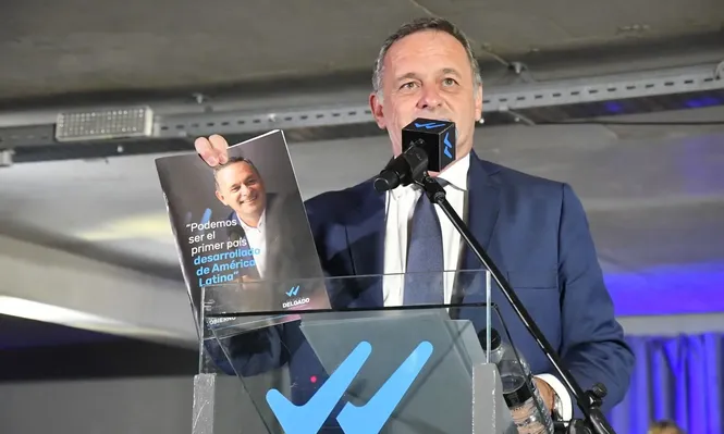 Delgado en la presentación de su programa