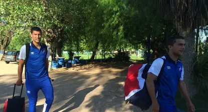 Nacho González y Seba Fernández al salir de Los Céspedes