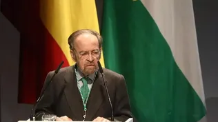 Antonio Burgos durante la entrega del premio como Hijo predilecto de Andalucía