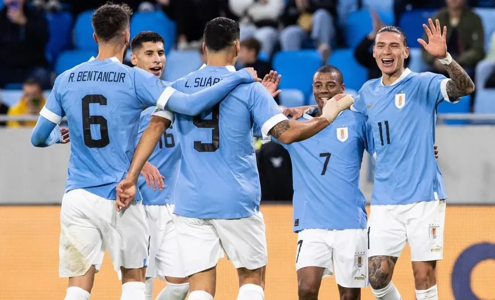 El festejo del gol de Darwin