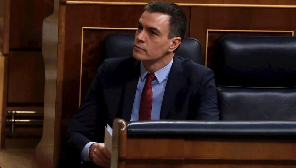 Pedro Sánchez durante una sesión de control en el Congreso.