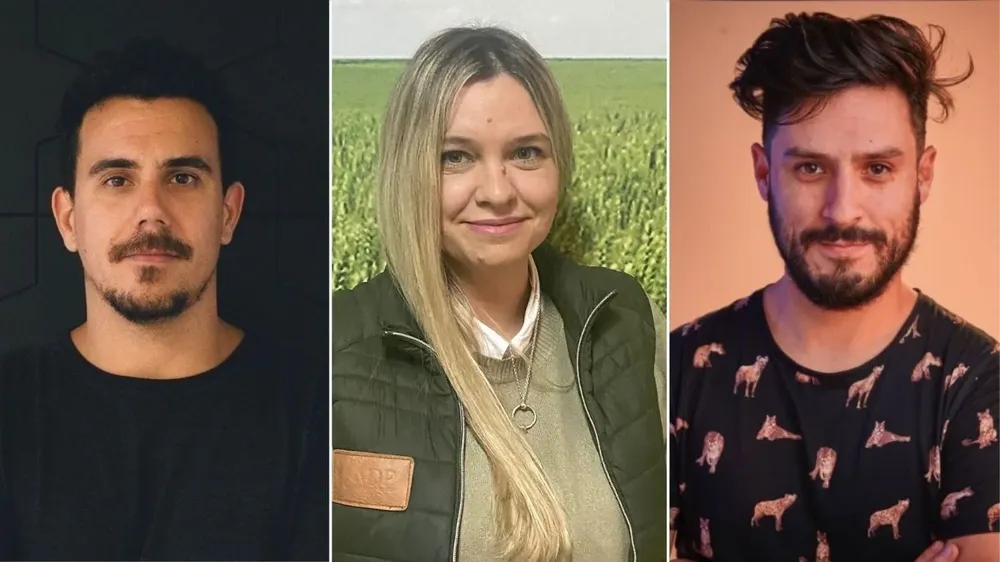 Gastón Borba de DDB, Ximena Ruiz de ADP, y Martín Rumbo de Notable