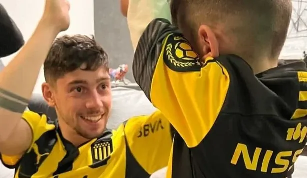 Federico Valverde y su hijo Benicio 