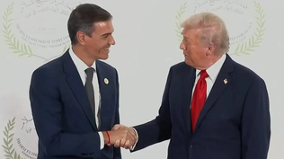 Pedro Sánchez y Donald Trump en Egipto