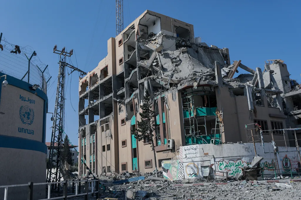 Instalaciones de la agencia de la ONU para los refugiados palestinos (UNRWA), en Gaza