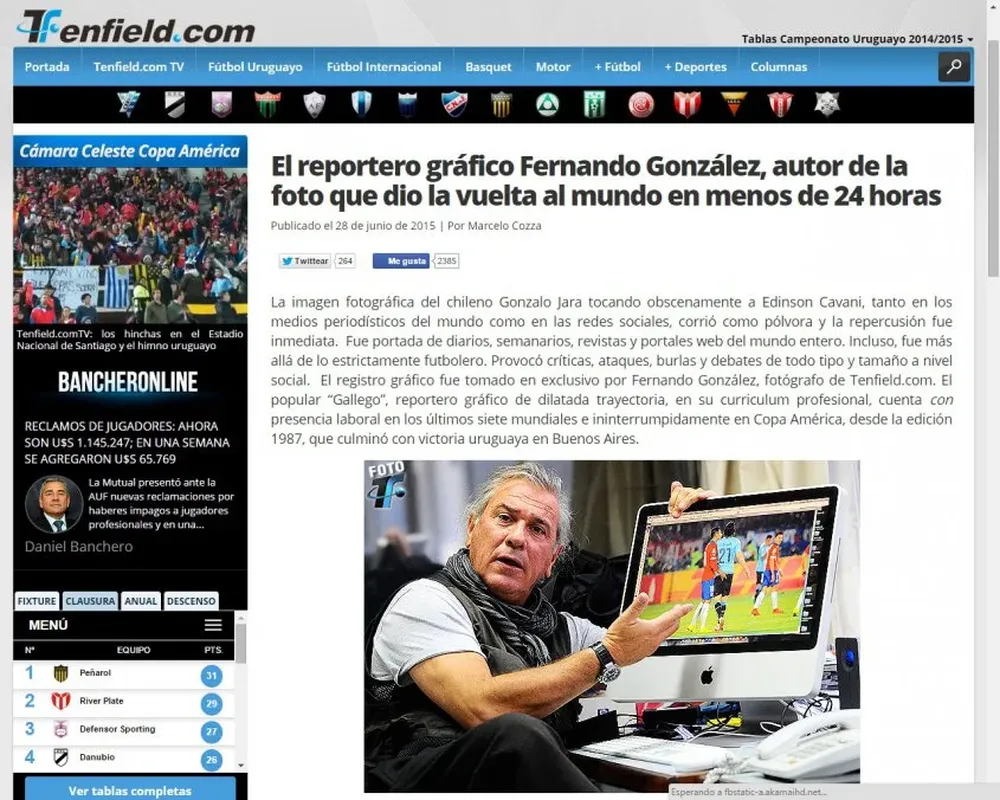 La entrevista al fotógrafo Fernando González publicada por Tenfield.com