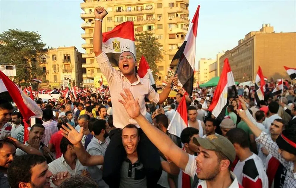 Festejo en la Plaza Tahrir