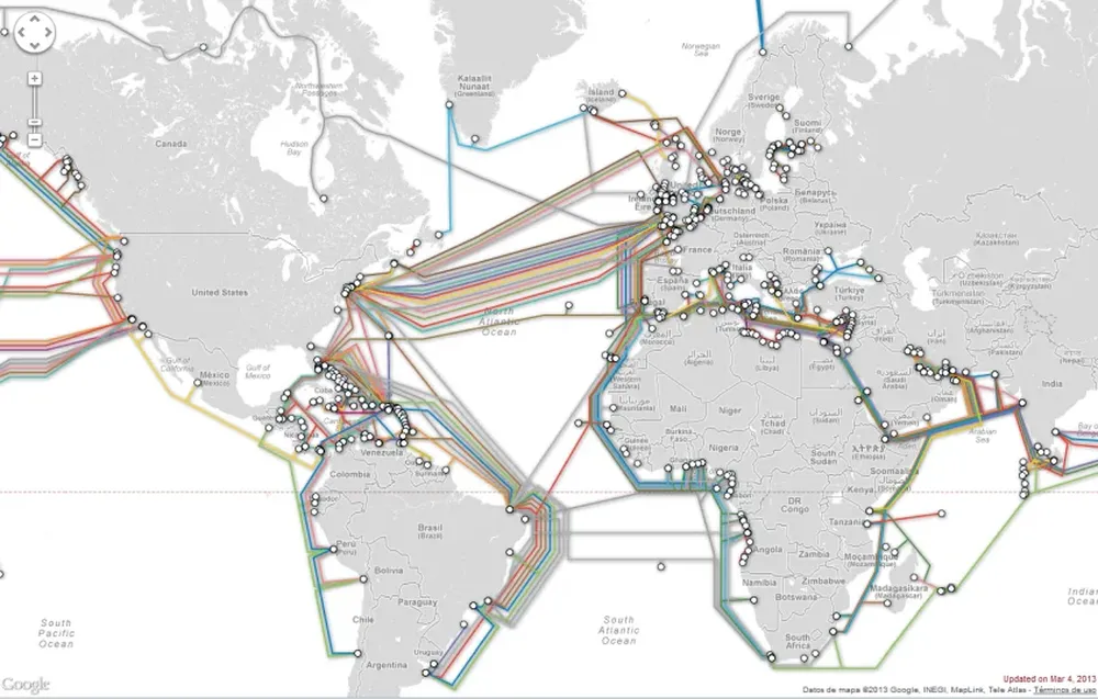 El imperio de los cables submarinos