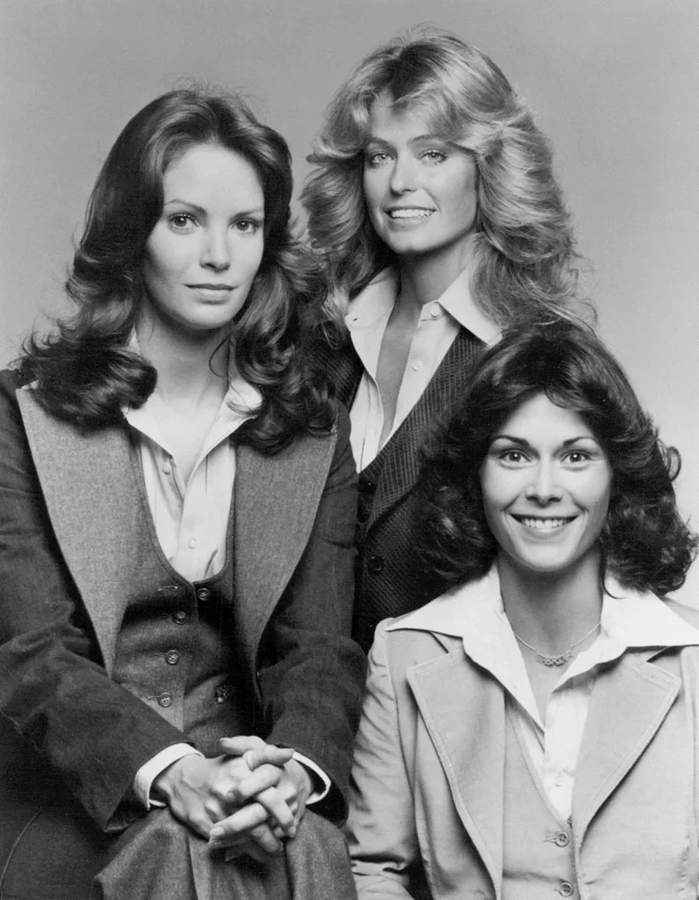 Jaclyn Smith, Farrah Fawcett y Kate Jackson en 1977 / Los Ángeles de Charlie