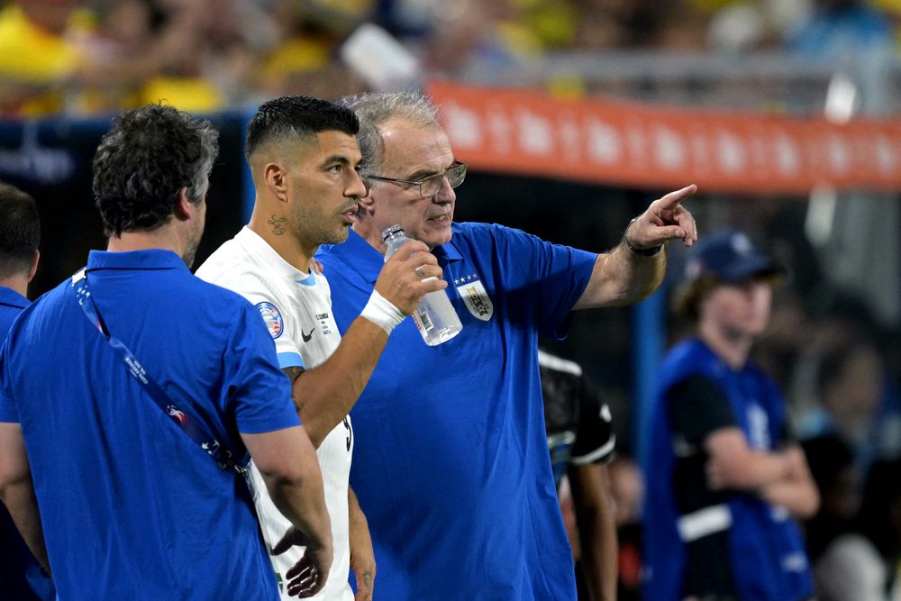 Luis Suárez y Marcelo Bielsa