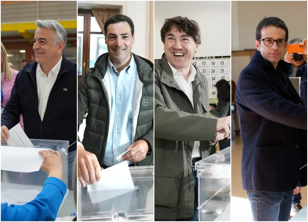 El voto de los candidatos.