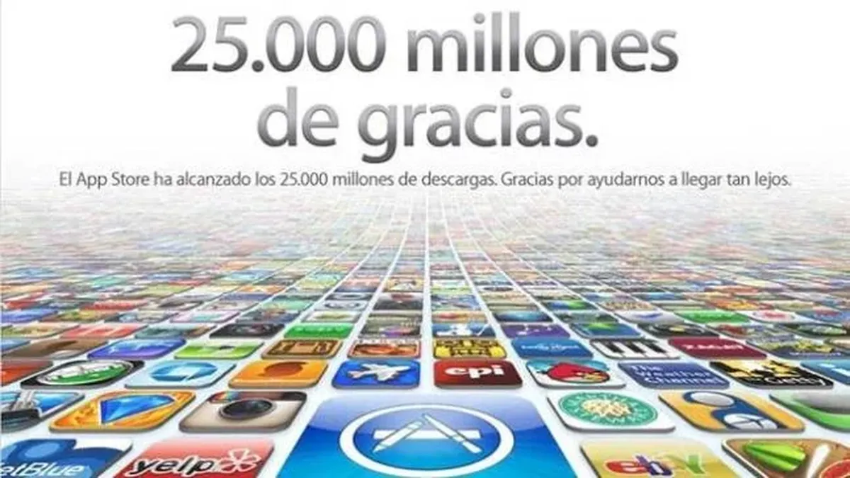 App Store alcanzó los 25.000 millones de descargas