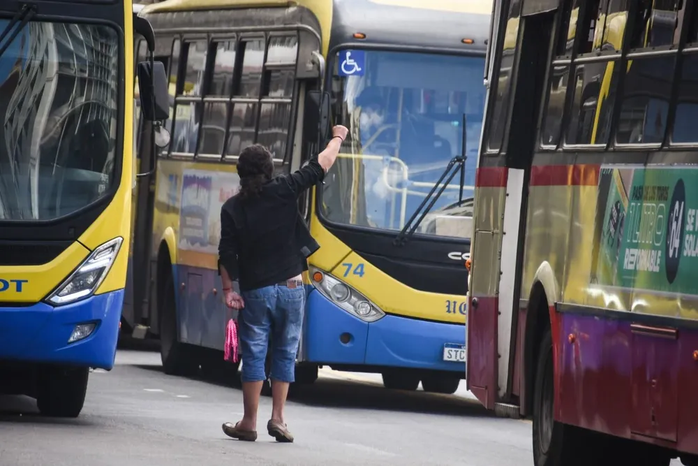 Archivo. Movilización de los trabajadores del transporte en agosto de 2022