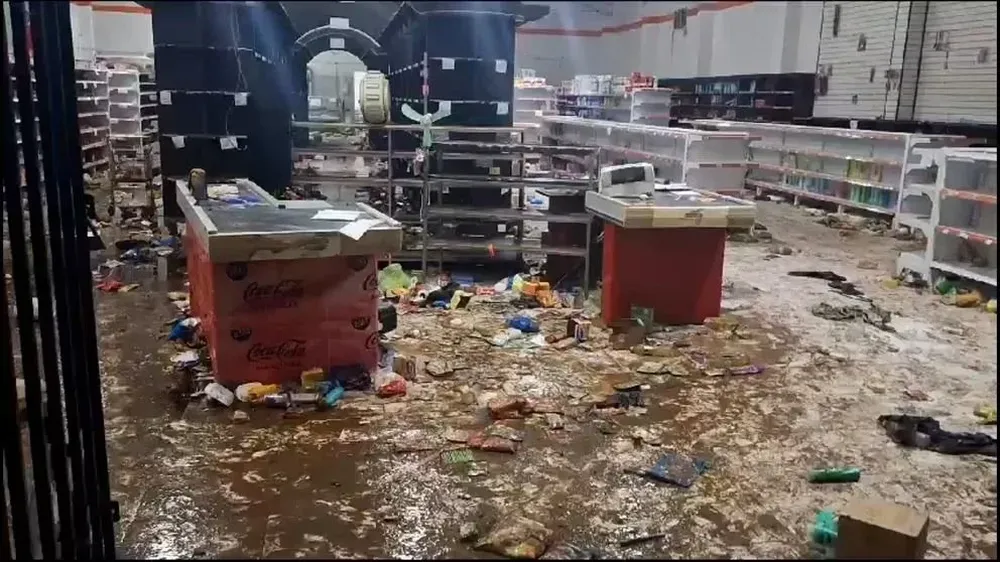 Saqueo en un supermercado de la provincia de Buenos Aires