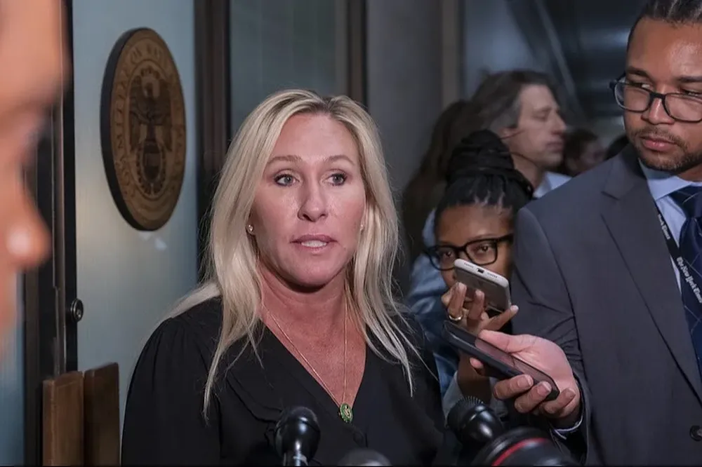 La legisladora trumpista Marjorie Taylor Greene aprovechó la llegada de Zelensky a Estados Unidos para realizar fuertes críticas.