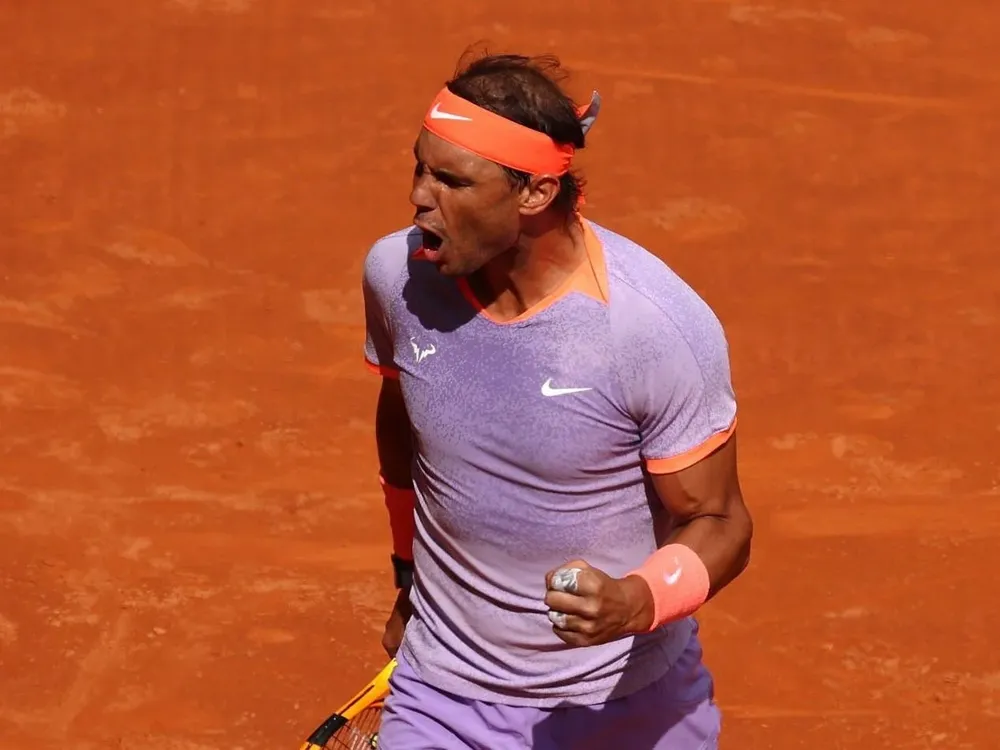 Rafa Nadal tras el encuentro.