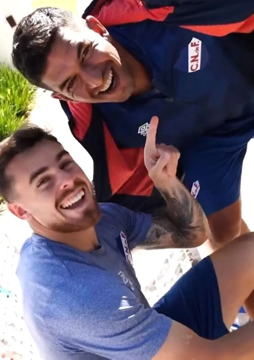 Alfonso Trezza y Diego Polenta aparecieron en un tuit de Nacional