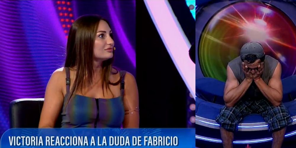 Victoria reaccionó en vivo a la duda de Fabricio