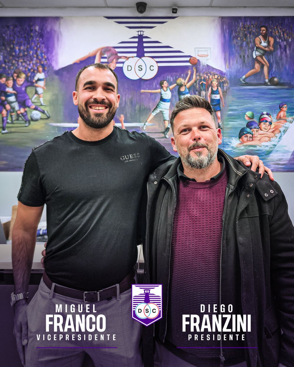Diego Franzini, nuevo presidente de Defensor Sporting, y Miguel Franco, vicepresidente del club Diego Franzini, nuevo presidente de Defensor Sporting, y Miguel Franco, vicepresidente del club