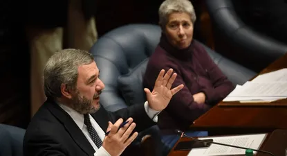 Bergara en la interpelación que generaron los audios entre Bustillo y Ache