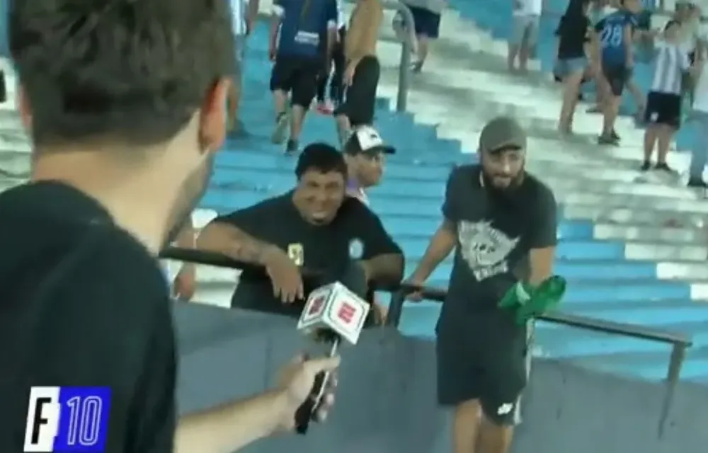 El hincha de Racing que se llevó el pantalón de Cachorro Burián