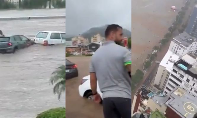 Inundaciones en Camboriú y Florianópolis