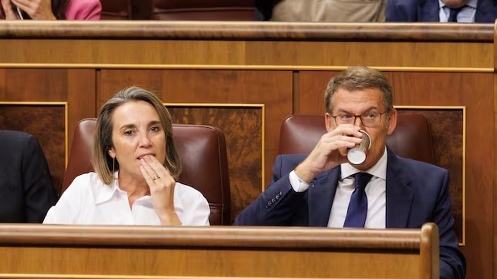 Cuca Gamarra y Alberto Núñez Feijóo, del Partido Popular.