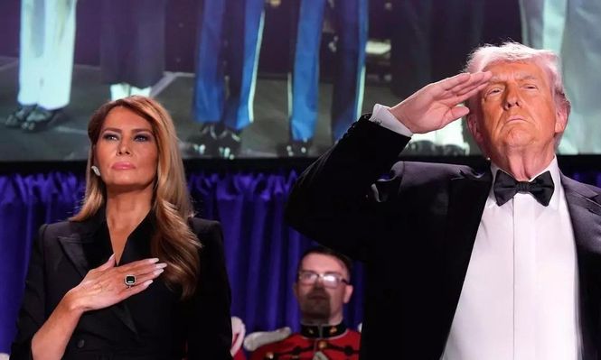 El presidente de EEUU, Donald Trump, y su esposa Melania, en Washington, poco antes del atentado.