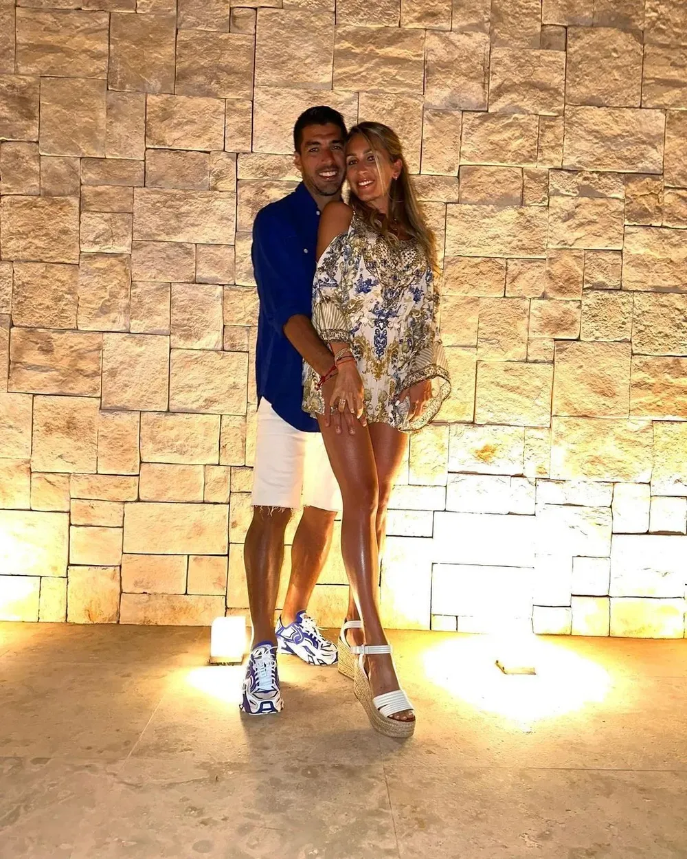 El festejo de fin de año de Luis Suárez y su familia